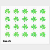 Sint Patrick's Day Floral Shamrock Ronde Sticker (Vel)