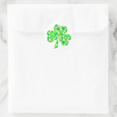Sint Patrick's Day Floral Shamrock Ronde Sticker (Tas)