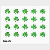 Sint Patrick's Day Floral Shamrock Ronde Sticker (Vel)