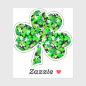 Sint Patrick's Day Floral Shamrock Sticker (Vel)