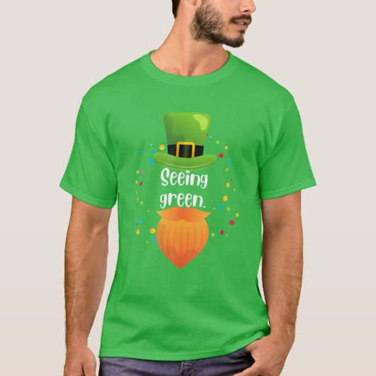 Sint Patrick's Day, Funny Leprechaun C T-shirt (Voorkant)