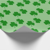 Sint Patrick's Day geluksklaver Wrapping Paper Cadeaupapier (Hoek)