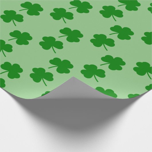 Sint Patrick's Day geluksklaver Wrapping Paper Cadeaupapier (Hoek)