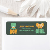 Sint Patrick's Day Gender Reopenbaart Adresetikett Etiket (Insitu)