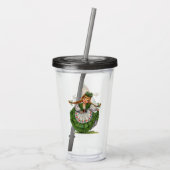  Sint Patrick's Day Girl Acryl Drinkbeker (Achterkant)