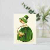 Sint Patrick's Day Girl Briefkaart (Staand voorkant)