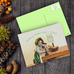Sint Patrick's Day Girl Briefkaart