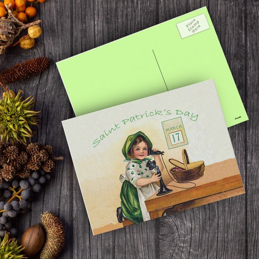  Sint Patrick's Day Girl Briefkaart
