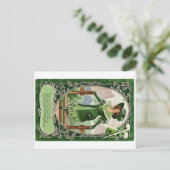 Sint Patrick's Day Girl Briefkaart (Staand voorkant)