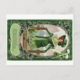  Sint Patrick's Day Girl Briefkaart