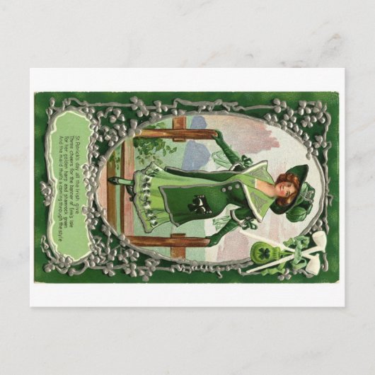 Sint Patrick's Day Girl Briefkaart (Voorkant)