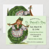  Sint Patrick's Day Girl Kaart (Voorkant / Achterkant)