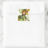  Sint Patrick's Day Girl Vierkante Sticker (Tas)
