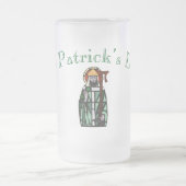 Sint-Patricks Day-Glas in lood-vensterontwerp Matglas Bierpul (Center)