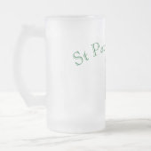 Sint-Patricks Day-Glas in lood-vensterontwerp Matglas Bierpul (Links)
