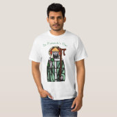 Sint-Patricks Day-Glas in lood-vensterontwerp T-shirt (Voorkant volledig)