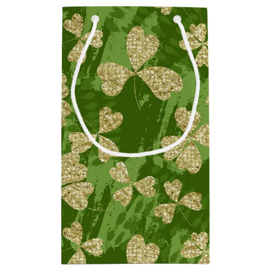Sint Patrick's Day Golden clovers party Klein Cadeauzakje (Achterkant)