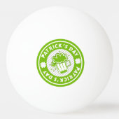 Sint Patricks Day Green Beer Design Pingpongbal (Voorkant)