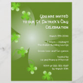 Sint Patrick's Day Green Clopver party event groot Flyer (Voorkant)