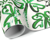 Sint Patrick's Day Green Clover Field Wrapping Pap Cadeaupapier (Rol Hoek)