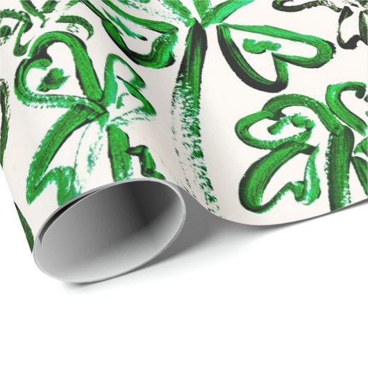 Sint Patrick's Day Green Clover Field Wrapping Pap Cadeaupapier (Rol Hoek)
