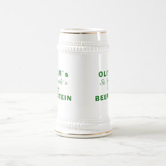 Sint Patrick's day Green Clover Name Bierpul (Center)