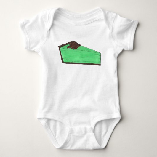 Sint Patrick's Day Green Grasshopper Pie Slice Romper (Voorkant)