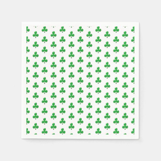 Sint Patrick's Day Green Irish clover Shamrock Servet (Voorkant)