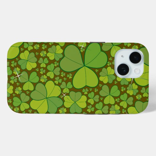 Sint Patrick's Day Green Shamrock Clover Pattern Case-Mate iPhone Case (Achterkant (horizontaal))