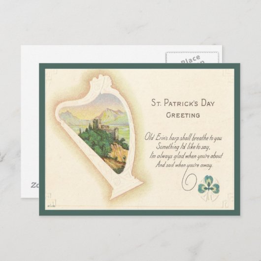 Sint Patrick's Day Greeting Briefkaart (Voorkant / Achterkant)