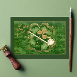  Sint Patrick's Day Greeting met Shamrock