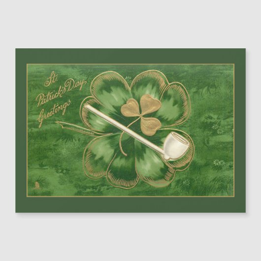 Sint Patrick's Day Greeting met Shamrock (Voorkant)