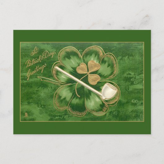  Sint Patrick's Day Greeting met Shamrock Briefkaart (Voorkant)
