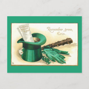 Sint Patrick's Day Greeting met Top Hat Briefkaart