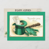  Sint Patrick's Day Greeting met Top Hat Briefkaart (Voorkant / Achterkant)