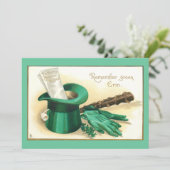  Sint Patrick's Day Greeting met Top Hat Feestdagenkaart (Staand voorkant)