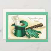  Sint Patrick's Day Greeting met Top Hat Feestdagenkaart (Voorkant / Achterkant)