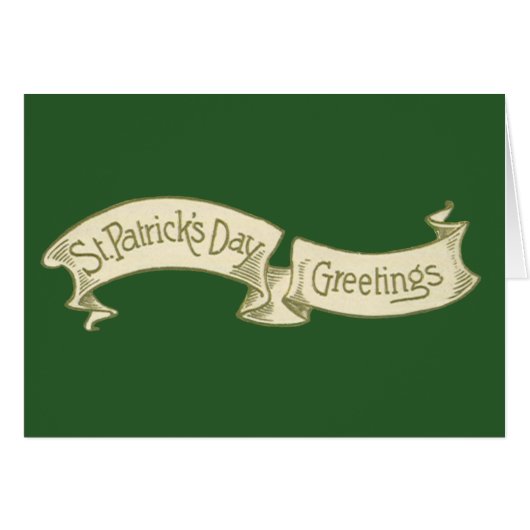 Sint Patrick's Day Greetings Golden Banner (Voorkant Horizontaal)