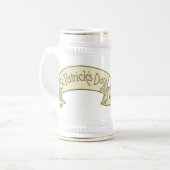 Sint Patrick's Day Greetings Golden Banner Bierpul (Voorkant links)