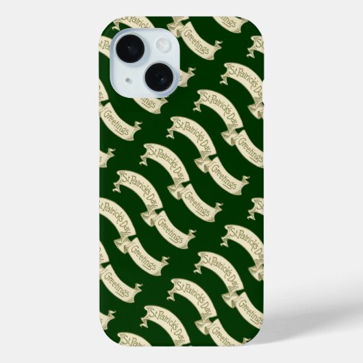 Sint Patrick's Day Greetings Golden Banner Case-Mate iPhone Case (Achterkant)