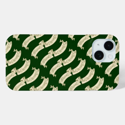 Sint Patrick's Day Greetings Golden Banner Case-Mate iPhone Case (Achterkant (horizontaal))