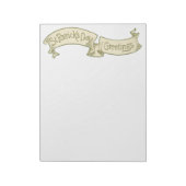 Sint Patrick's Day Greetings Golden Banner Notitieblok (Linkerzijde)