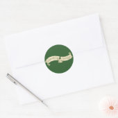 Sint Patrick's Day Greetings Golden Banner Ronde Sticker (Envelop)