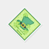 Sint Patrick's Day Happy Birthday Name Persoonlijk Servetten (Hoek)