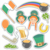 Sint Patrick's Day Iers collectie van Sticker (Voorkant)