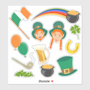 Sint Patrick's Day Iers collectie van Sticker
