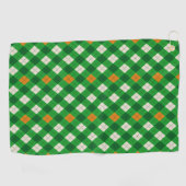 Sint-Patrick's Day Ierse geblokte argyle Golfhanddoek (Horizontaal)