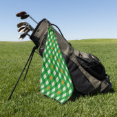 Sint-Patrick's Day Ierse geblokte argyle Golfhanddoek (Groen)