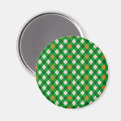 Sint-Patrick's Day Ierse gekleurde argyle Magneet (Voorkant / Achterkant)