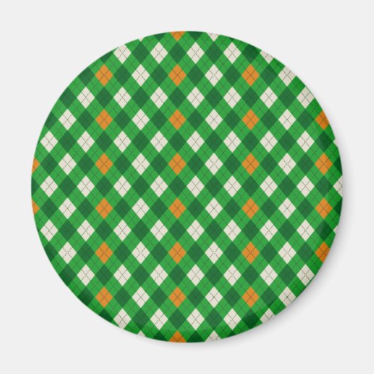 Sint-Patrick's Day Ierse gekleurde argyle Magneet (Voorkant)